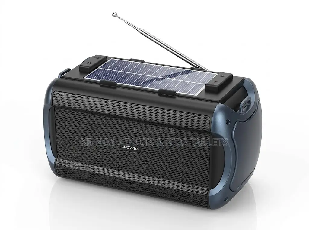 Portable Solar Wireless Speaker –16W Loud FM Radio, Bluetooth, USB/TF