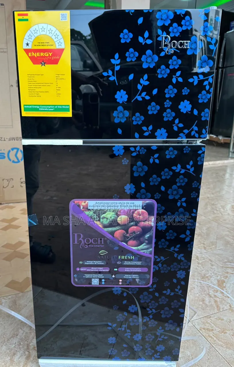 Roch Stylish and Efficient Glassed Double Door Refrigerator 95 Liters