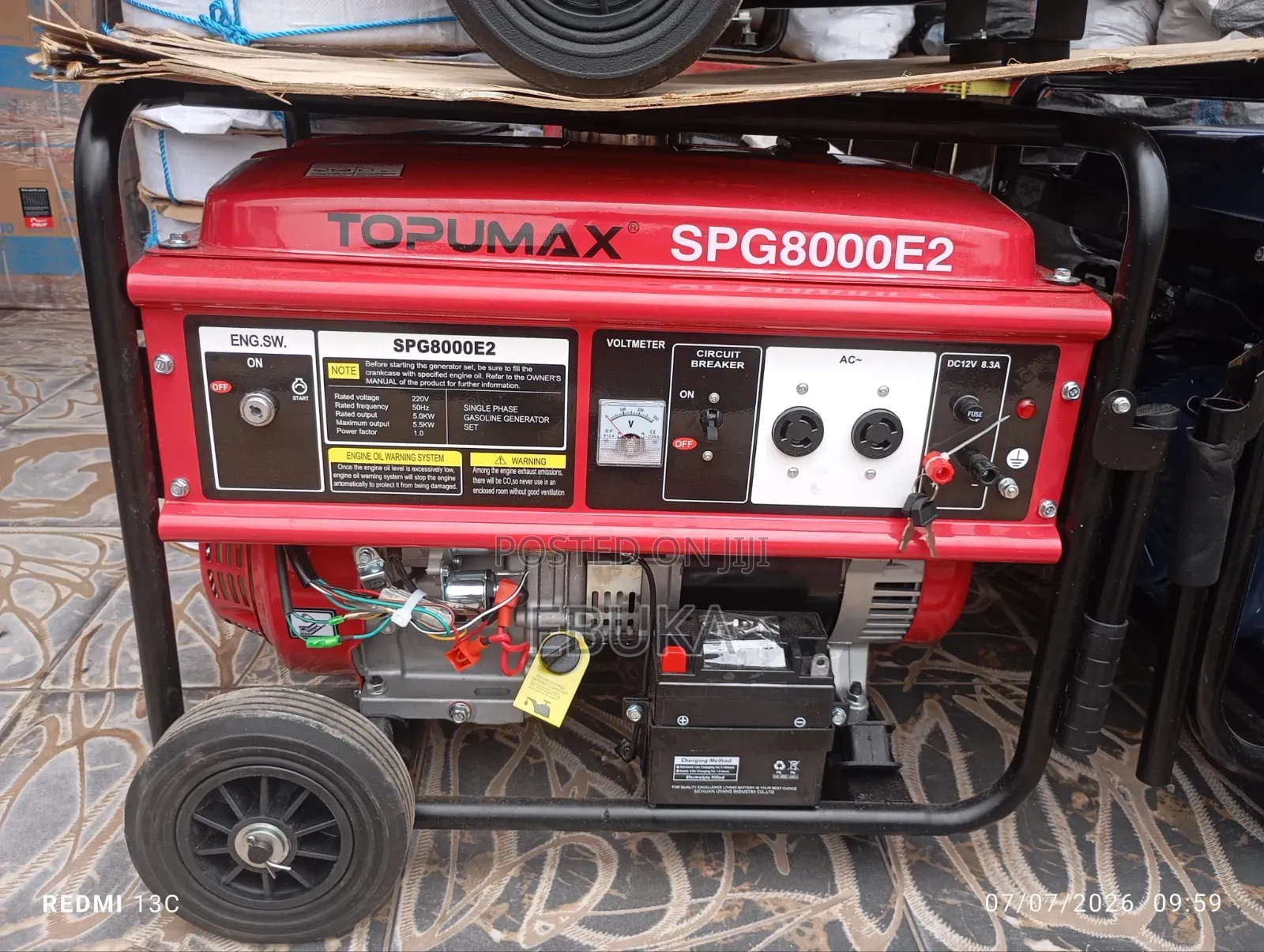 Original Topumax 4500watts to 9000watts Generator.