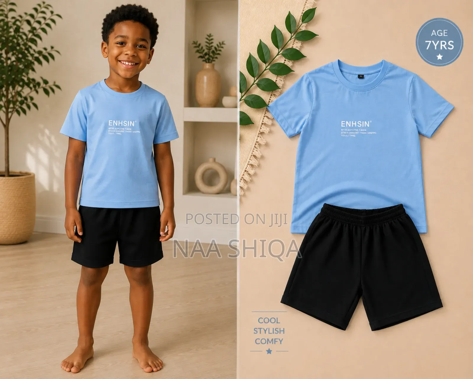7yrs- 2 Piece Kids Clothing Set- Unisex
