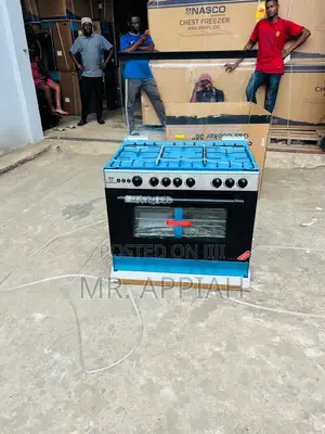High Quality Nasco 5 Gas Burner With Grill Oven(Black) 