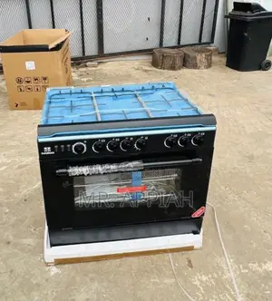 Shop Unique Nasco 5 Burner Gas Cooker With Oven Grill(Black)