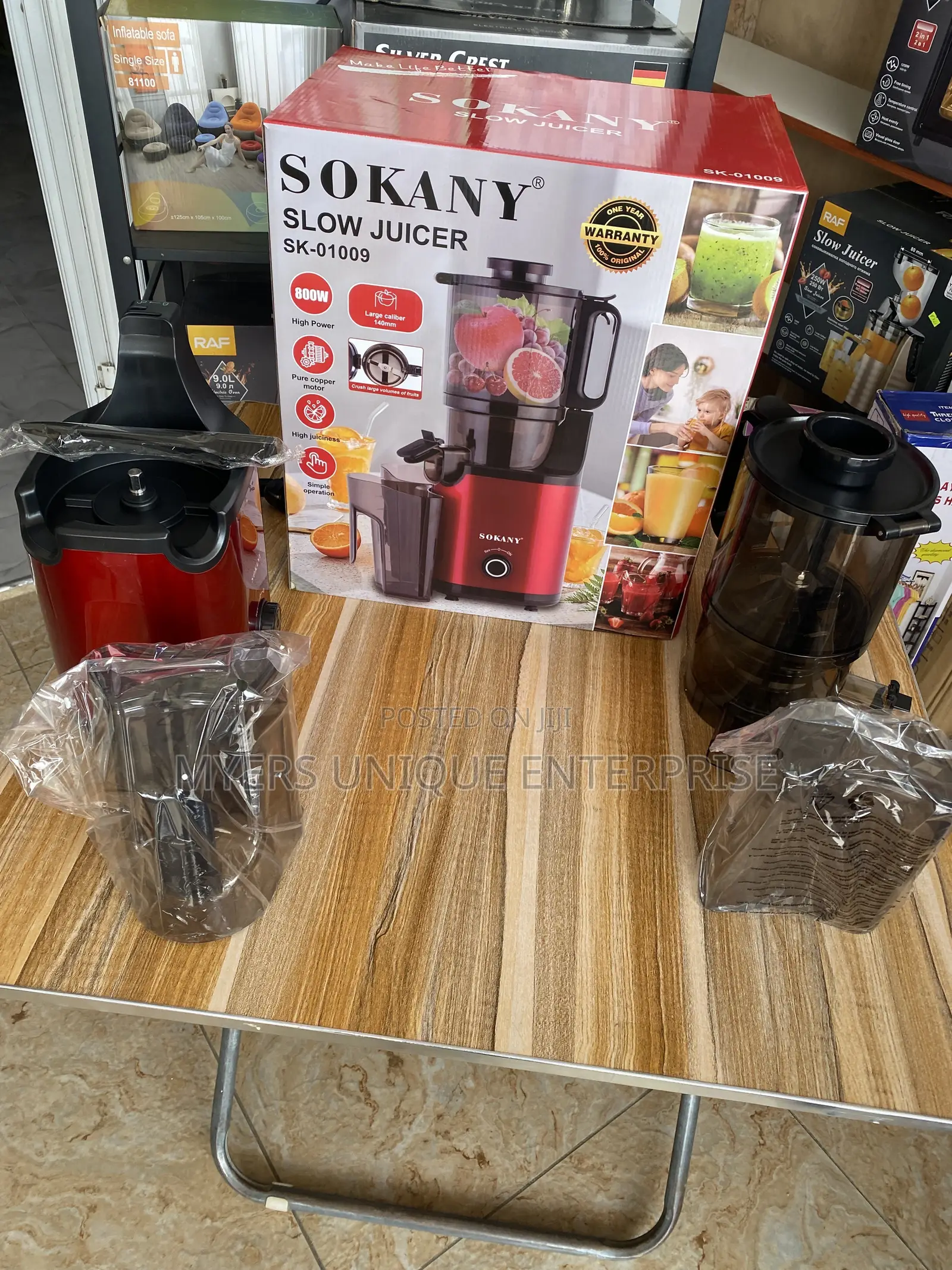 Sokany Fruit and Vegetable Slow Juicer (800W)
