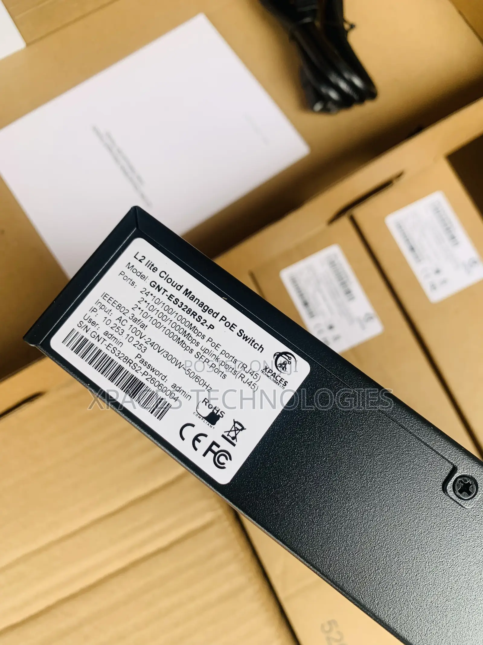 Xpaces 24port Poe Full Gigabit ,2uplink + 2sfp Cloud Managed Switch