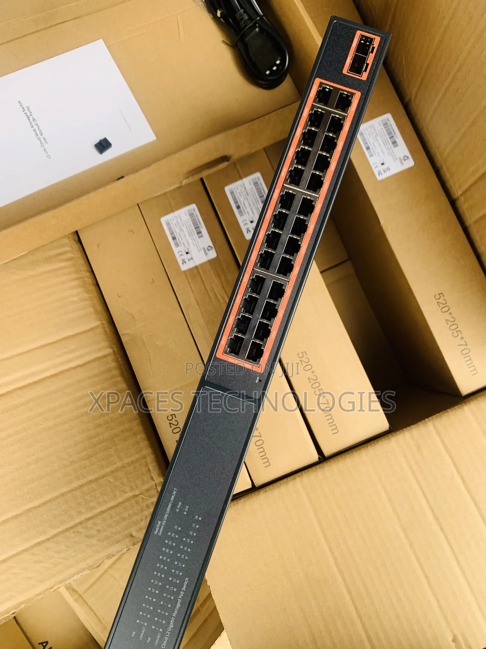 Xpaces 24port Poe Full Gigabit ,2uplink + 2sfp Cloud Managed Switch