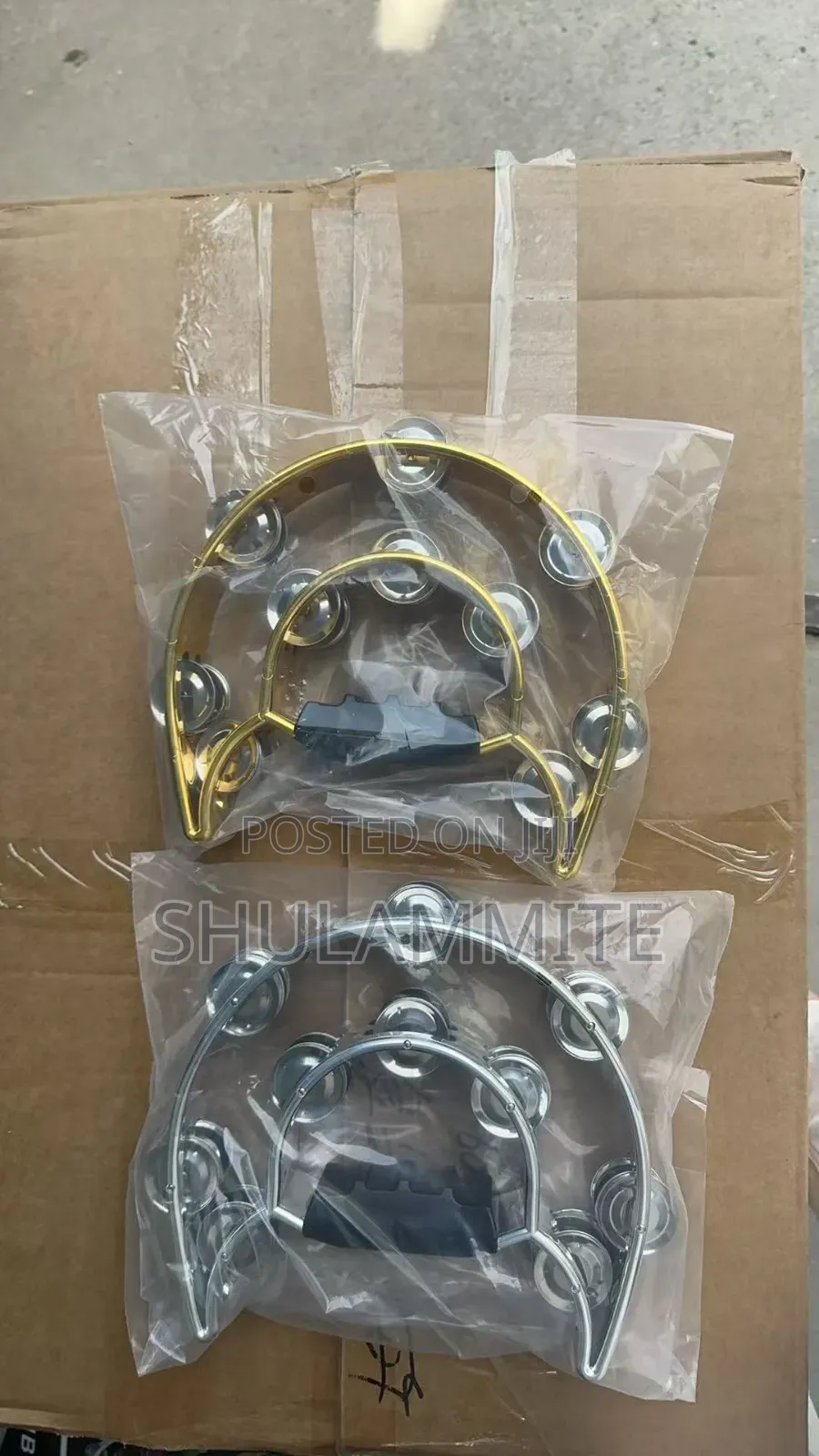 Silver and Gold Tambourine
