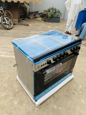 Grab the New Nasco Gas Cooker Oven Rotisserie 5burner 60/90 Sliver