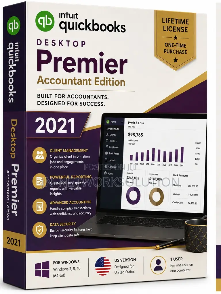 Intuit QuickBooks Desktop Premier Accountant Edition 2021 Lifetime