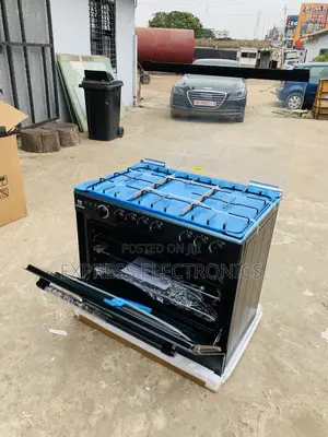 Ultra Modern Black Gas Cooker Oven Grill 5burner 60:90