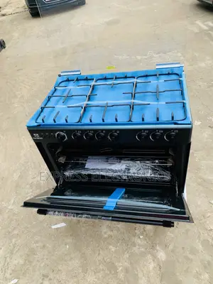 Ultra Modern Black Gas Cooker Oven Grill 5burner 60:90