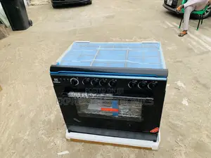 Quality Sleek Gas Cooker Oven Rotisserie 5burner 60/90 Black Nasco