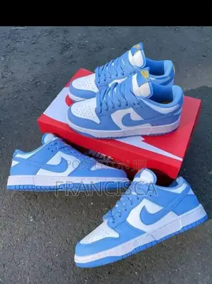 Blue White/Black White Nike-Style Sneakers – Stylish Trendy