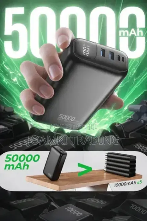 50,000mAh Power Bank for Mobile Phones, Type C, Micro USB, 3.0 USB