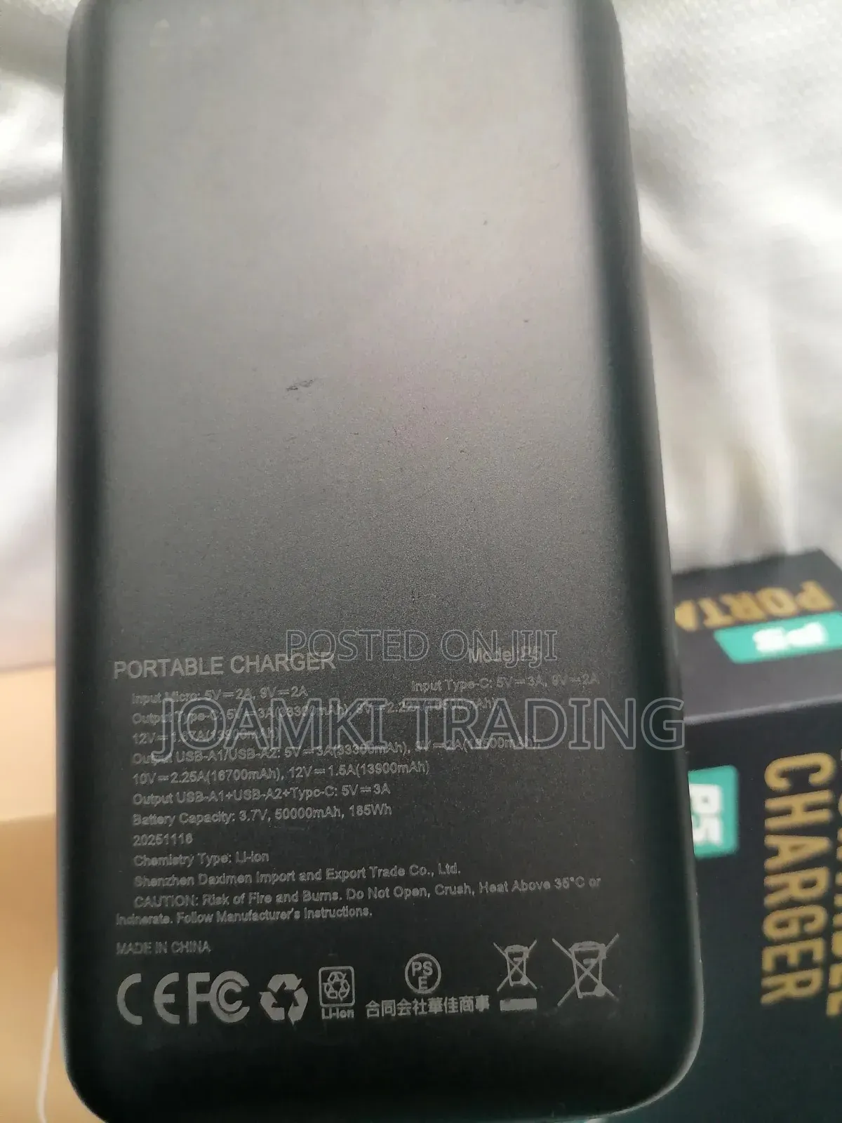50,000mAh Power Bank for Mobile Phones, Type C, Micro USB, 3.0 USB