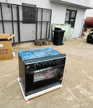 Buy Unique Nasco 5 Gas Burner With Oven(Glass Lid) Black 