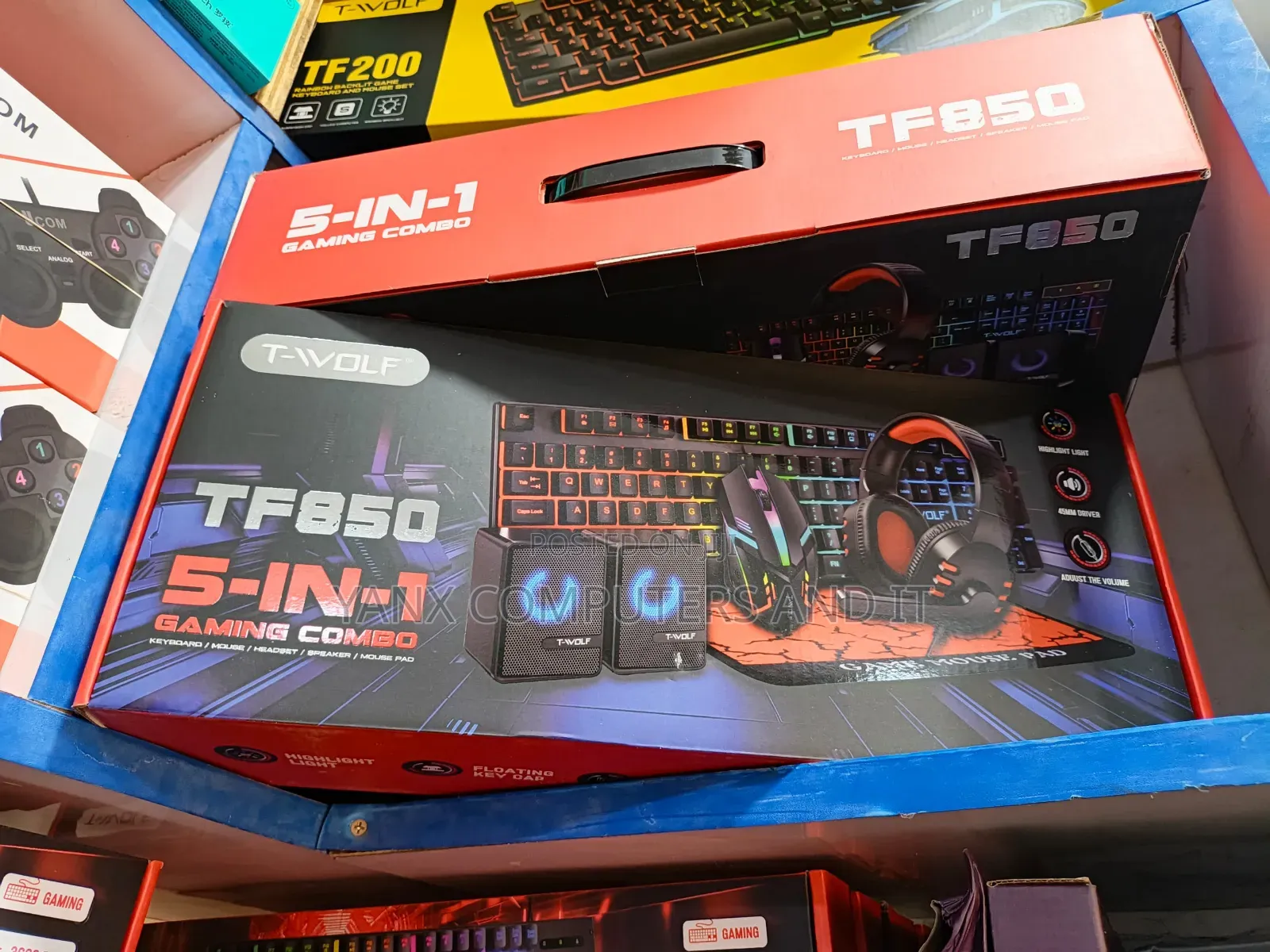T-Wolf Tf850 5-in-1 Gaming Combo Keyboard/ Mouse/ Headset/ Speaker