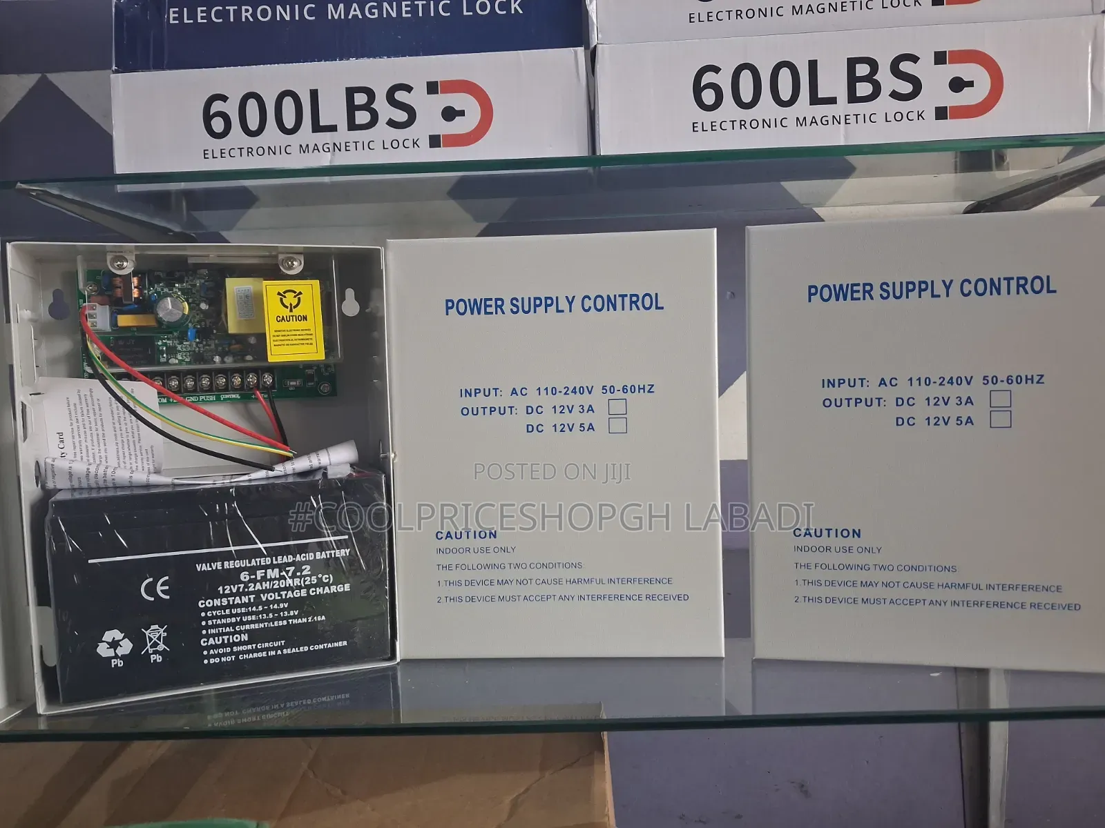 Power Supply With Battery (12v 7a)