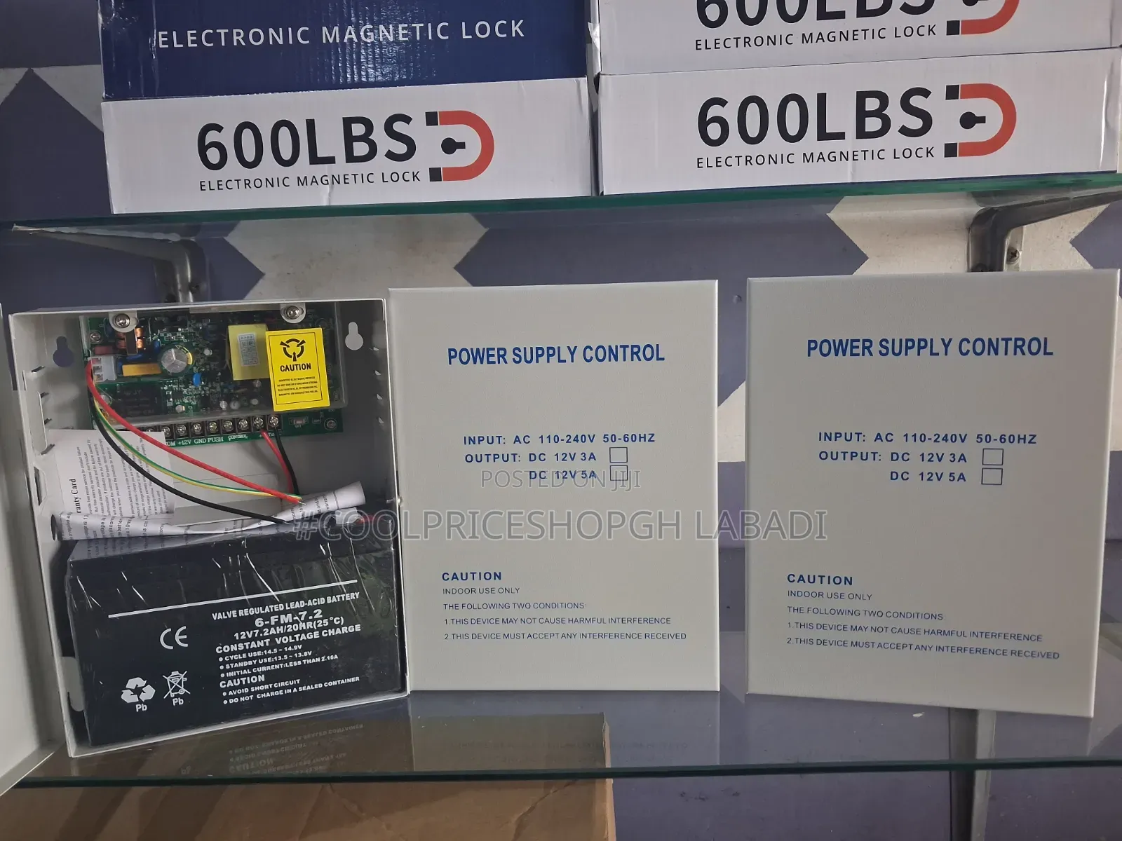 Power Supply With Battery (12v 7a)