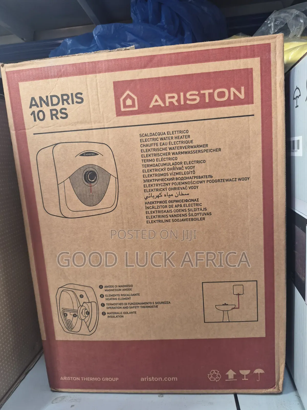 10ltrs Ariston Andris -10l Electric Water Heater