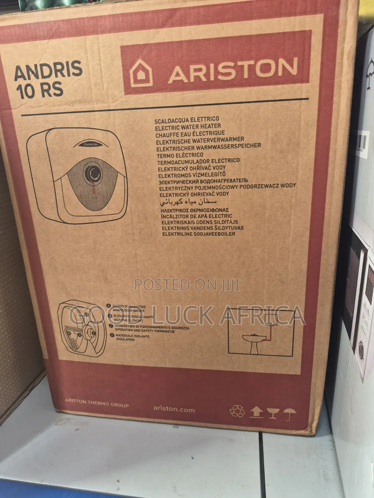 10ltrs Ariston Andris -10l Electric Water Heater