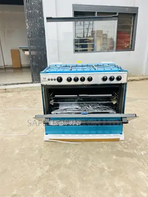 Essential Nasco 5 Burner Gas Cooker With Grill 90x60cm
