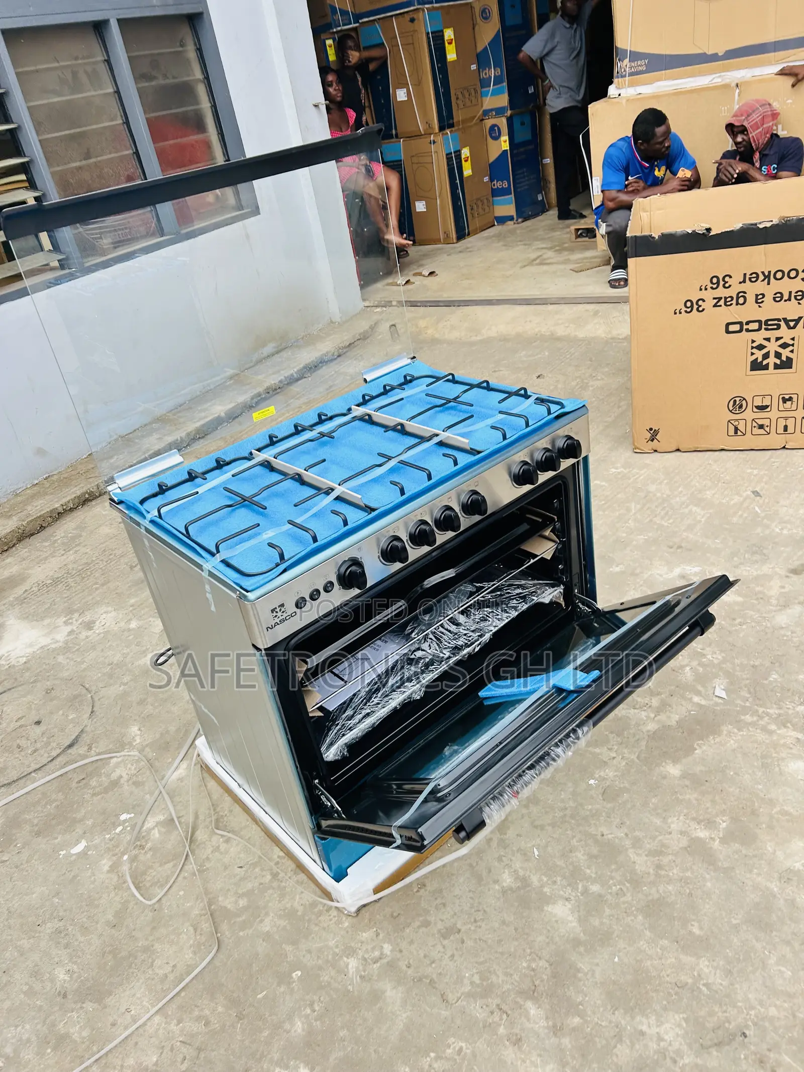 Check Out Nasco 5 Burner Gas Cooker With Grill 90x60cm