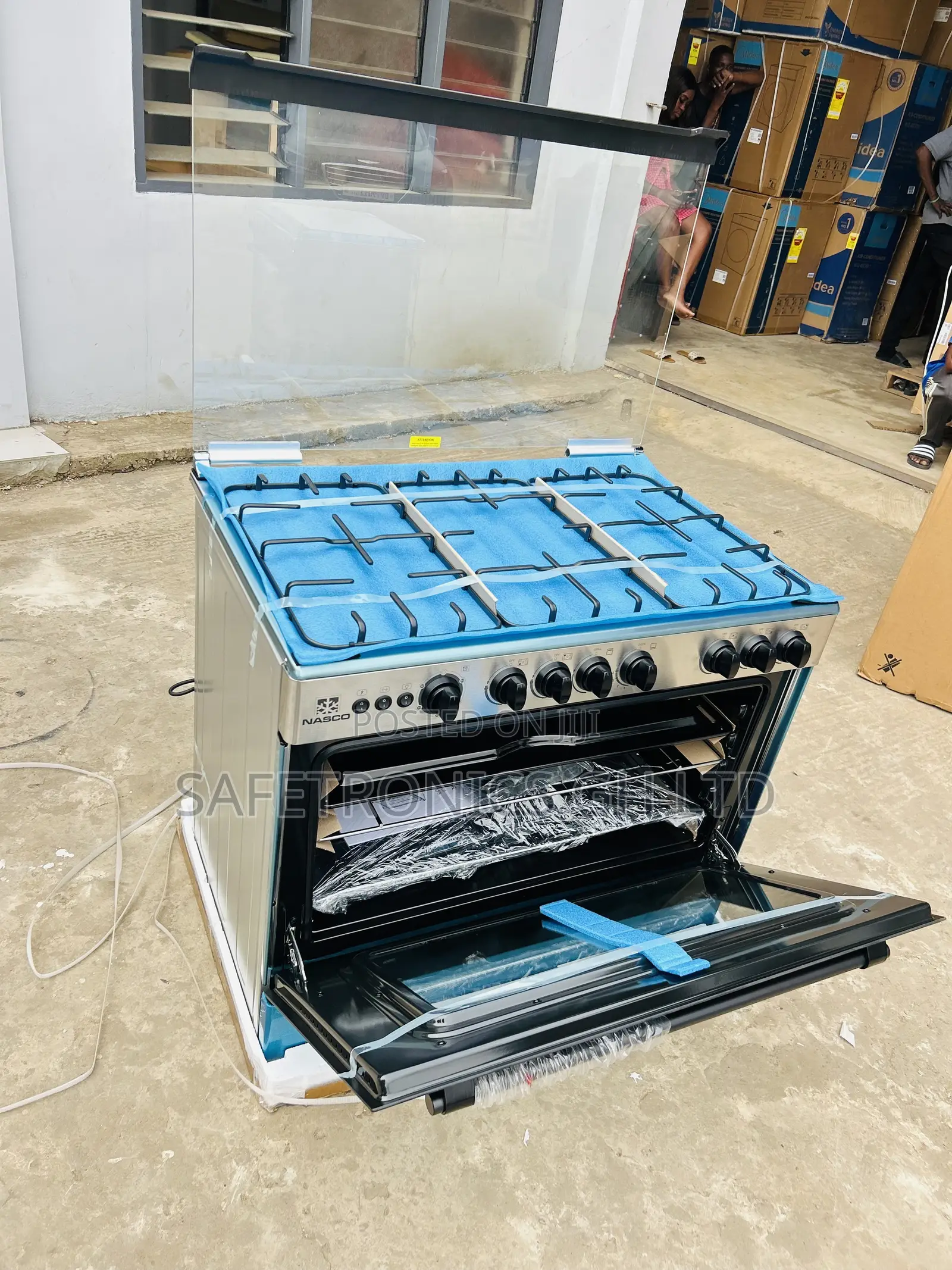 Lastest Grey Nasco 5 Burner Gas Cooker With Grill 90x60cm