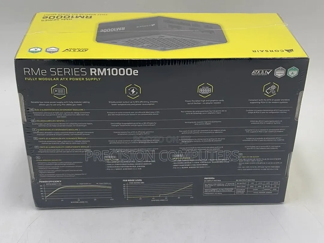 Corsair 1000e ATX 3.1 and Pcie Gen5 Power Supply