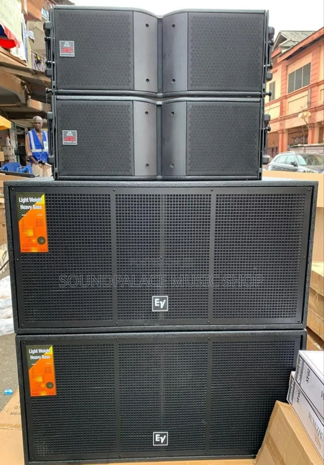 1pair Electro-Voice Double Bass and JAC 10inches Line Array Speakers