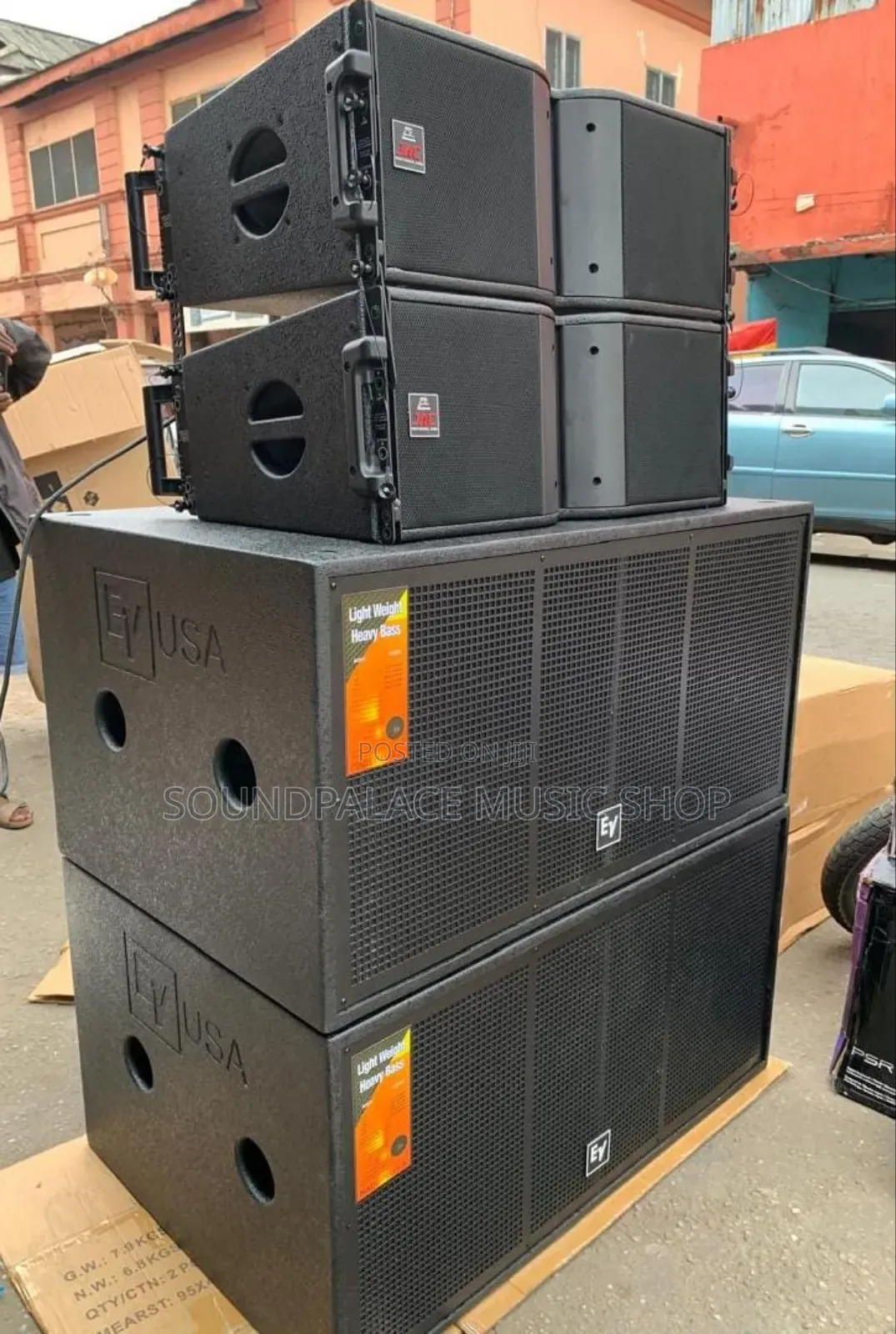 1pair Electro-Voice Double Bass and JAC 10inches Line Array Speakers