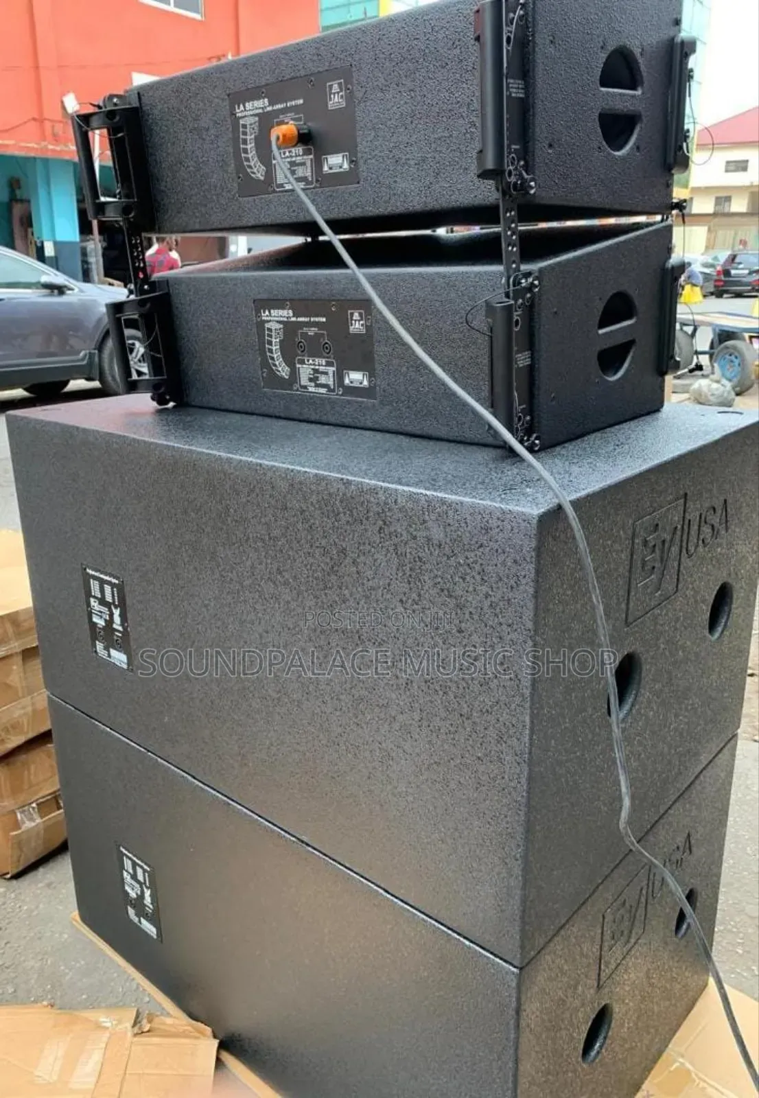 1pair Electro-Voice Double Bass and JAC 10inches Line Array Speakers