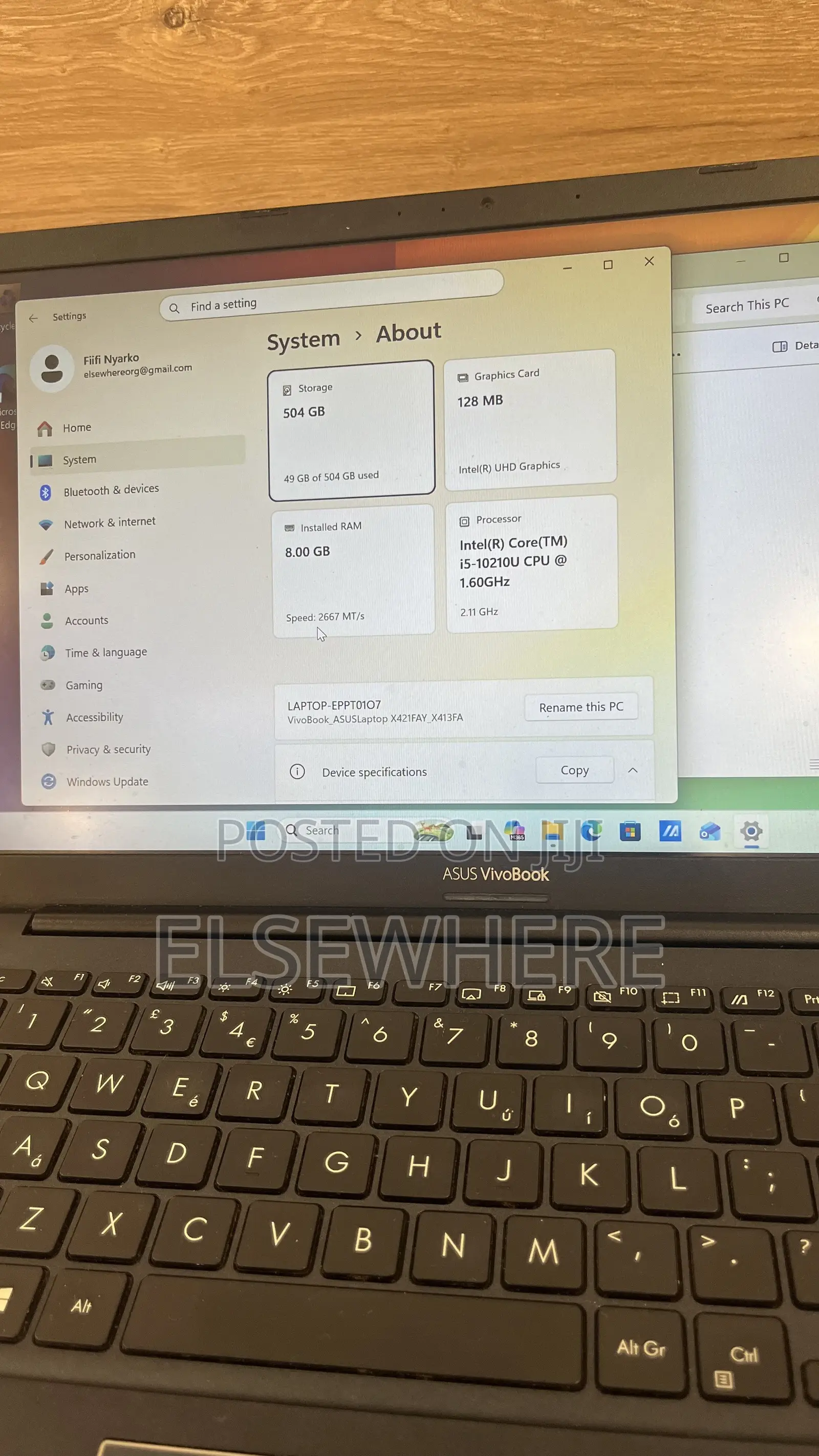 Laptop Asus Vivobook 14 8GB Intel Core i5 HDD 500GB