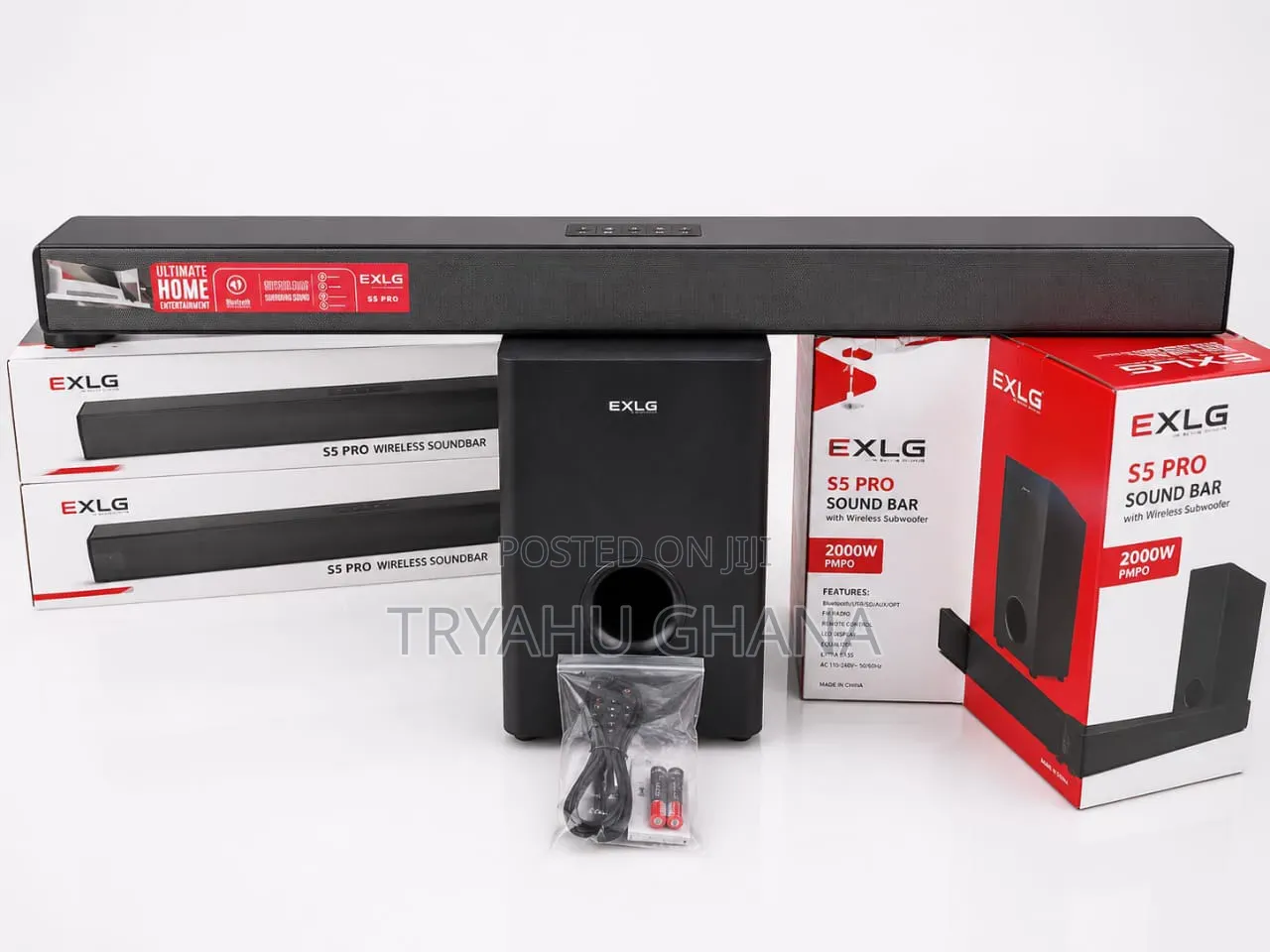 Buy EXLG S5 PRO Sound Bar With Wireless Subwoofer Online|Tryahu Ghana