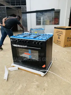 Grab Quality Nasco 90×60 5 Burner Gas Cooker W/ Grill Black