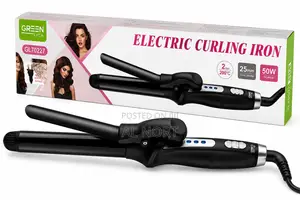 GREEN LYCA GL70227 Electric Curling Iron – 25mm – Black