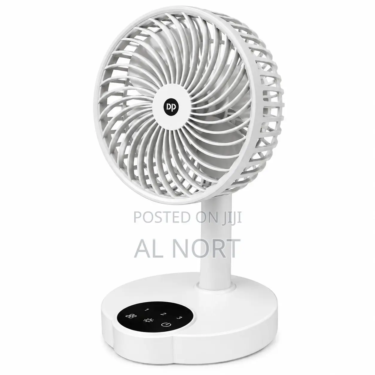 DURATION POWER DP-7626 Rechargeable Desktop Fan – 4000mAh – White