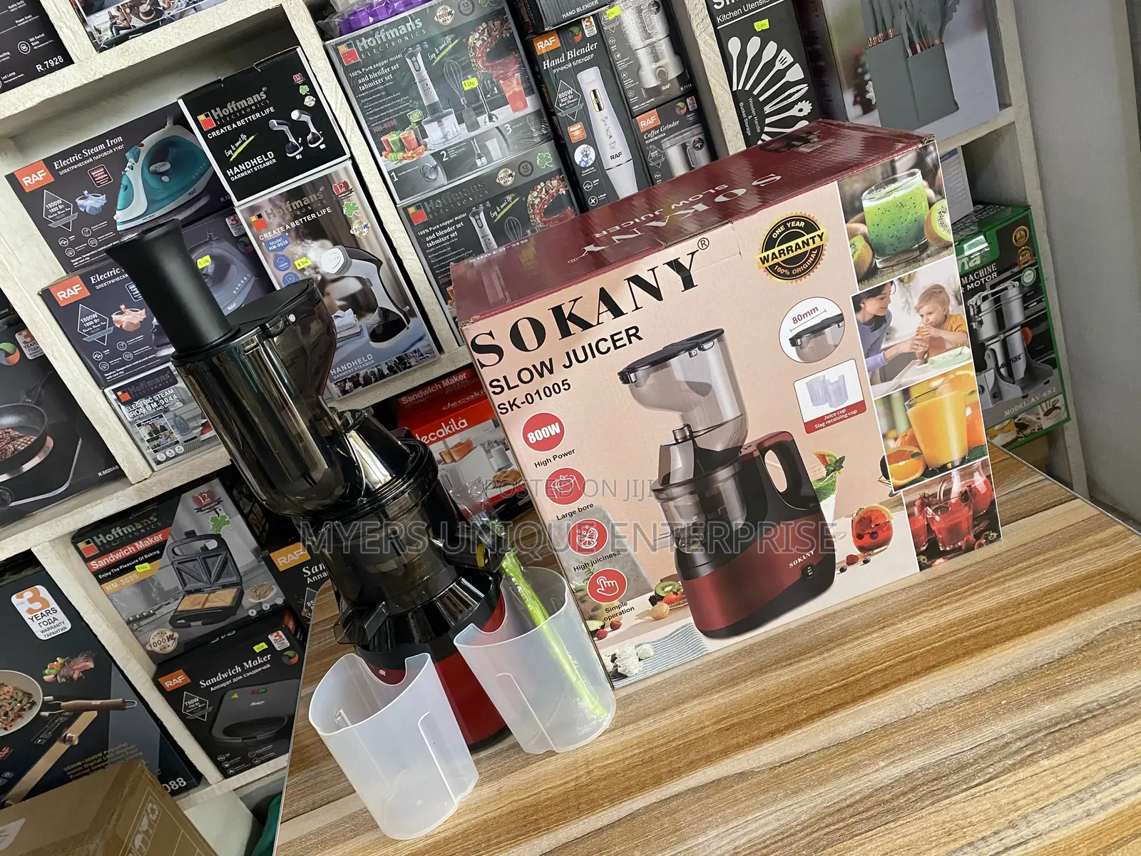 Sokany Slow Juicer With Juice Cup and Slag Cup