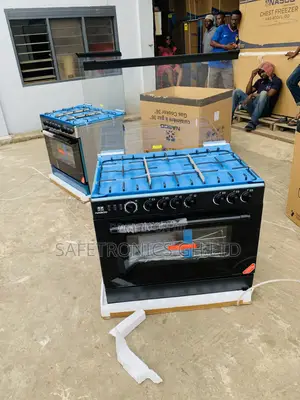 Super Best Nasco 90×60 5 Burner Gas Cooker W/ Grill Black