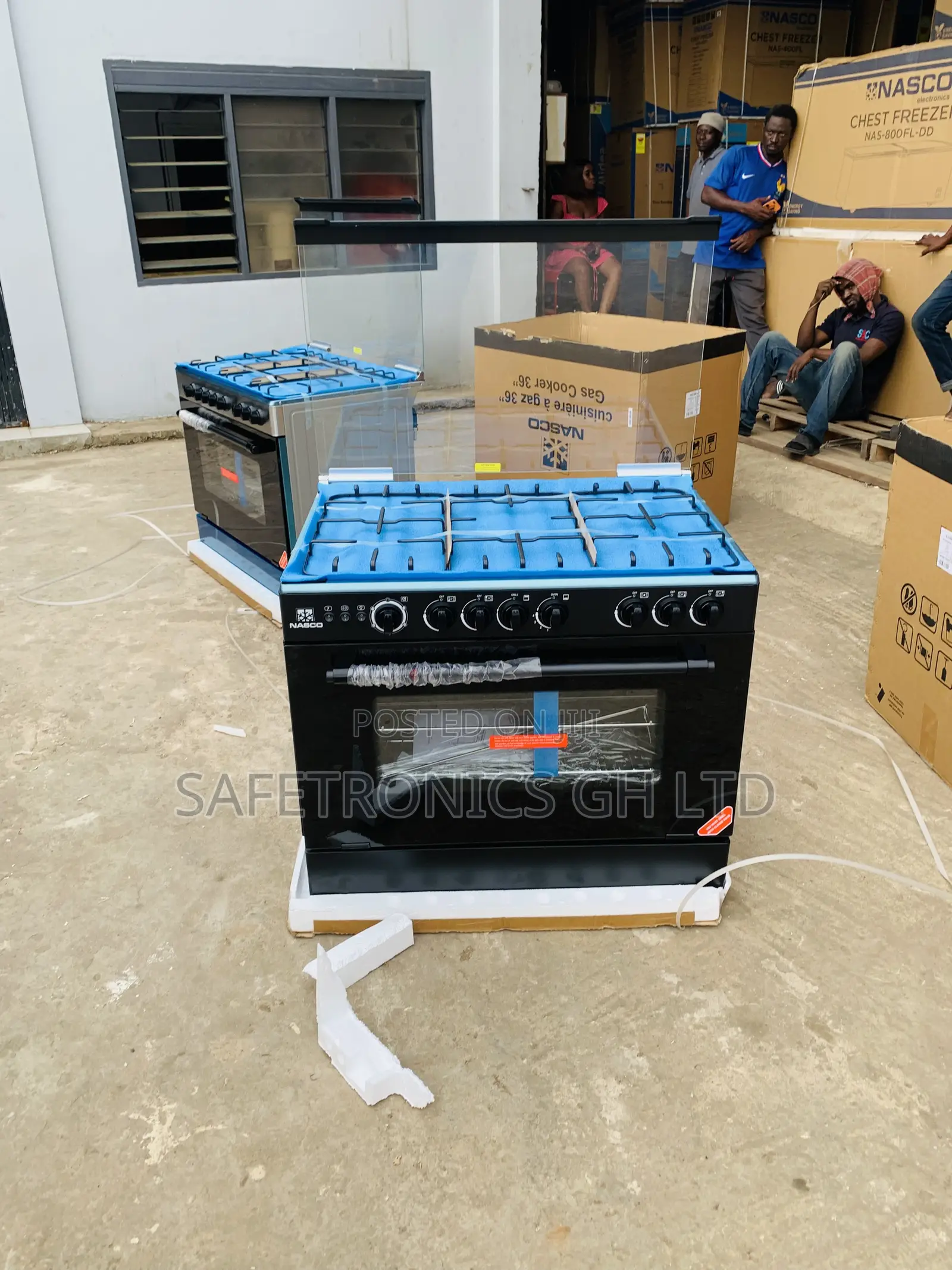 Order Unique Nasco 90×60 5 Burner Gas Cooker W/ Grill Black