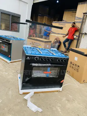 Shop Quality Nasco 90×60 5 Burner Gas Cooker W/ Grill Black