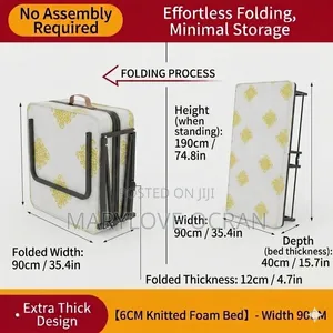 High-Quality Foldable Bed Plus Mattress