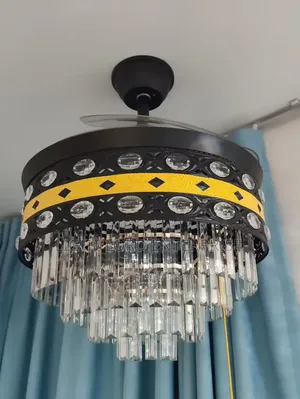Crown Base Chandelier Fan Light