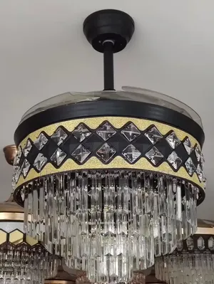 Rose Gold /Gold Chandelier Fan Light 48inches