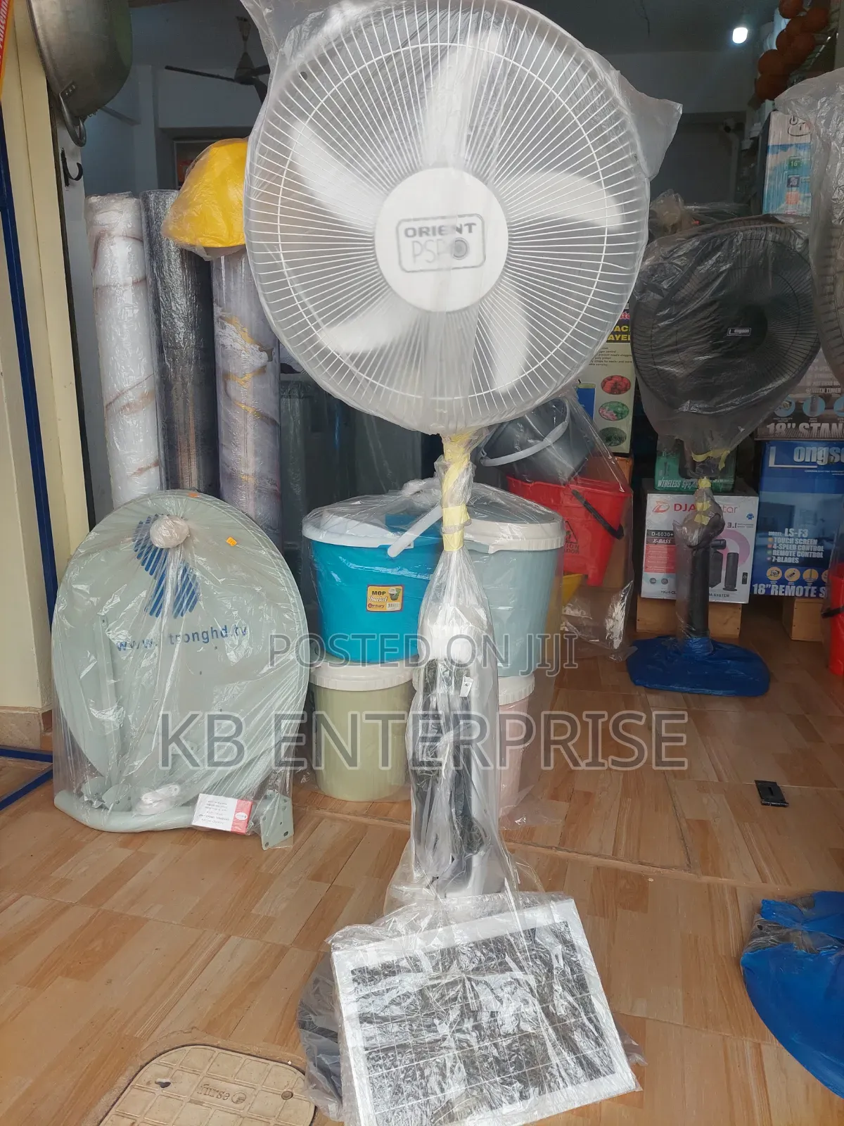 Solar and Electric Fan With Two Seperate Bulbs, Remote and Front Light