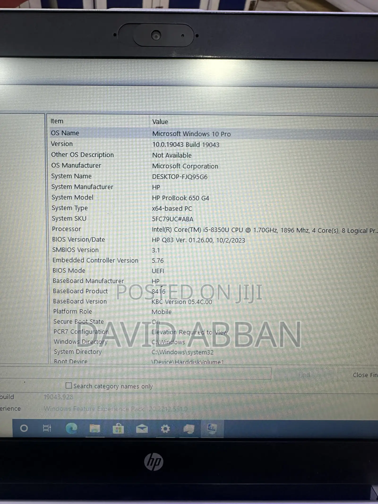 Laptop HP ProBook 650 G4 8GB Intel Core i5 SSD 256GB