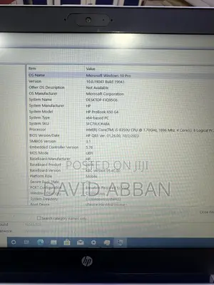 Laptop HP ProBook 650 G4 8GB Intel Core i5 SSD 256GB