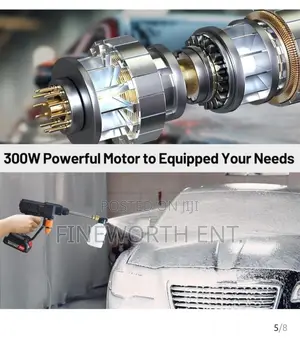 Multipurpose Handheld Pressure Washer, Water Gun Sprayer + 2 Batteries