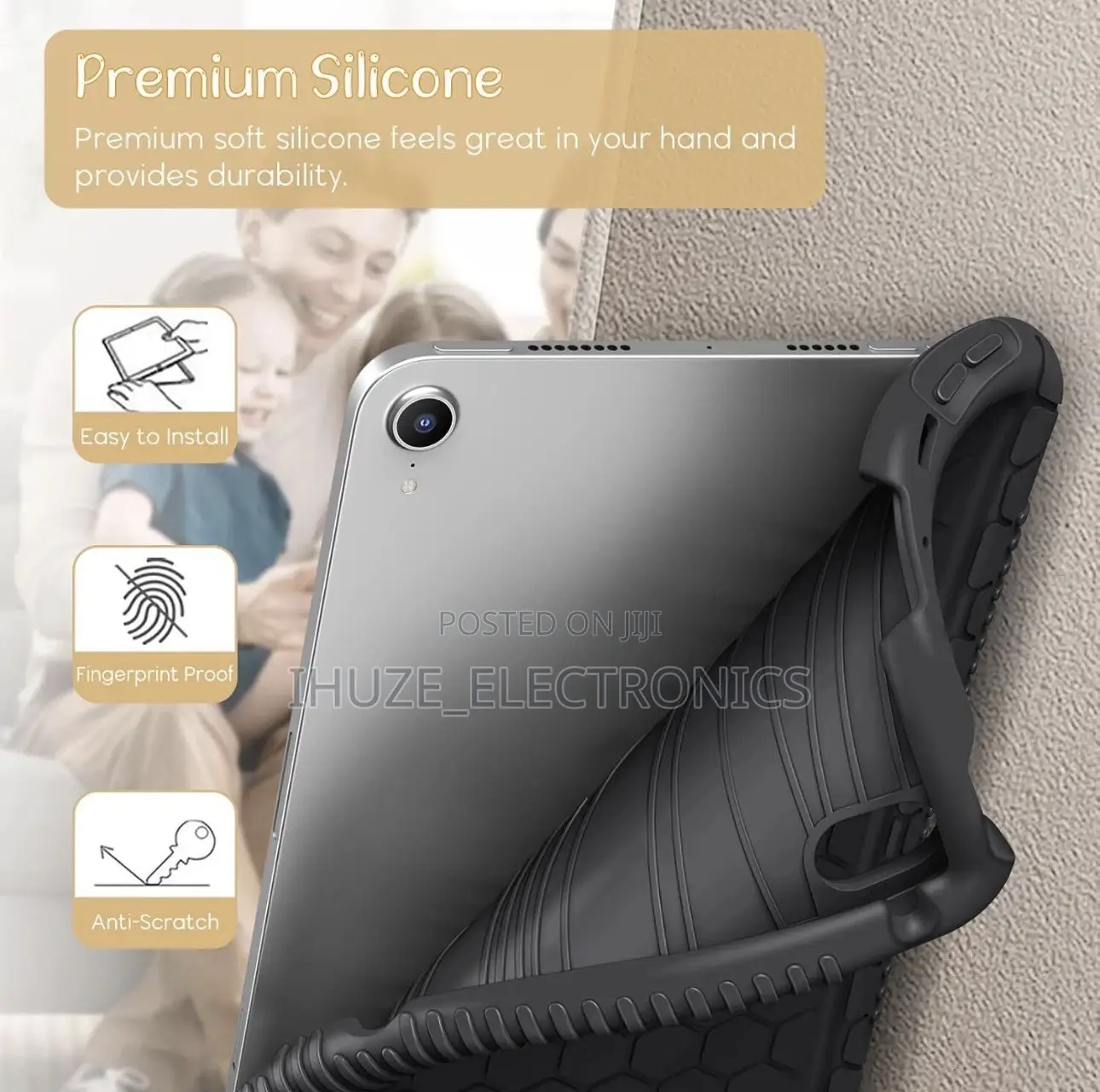 Silicone Case for iPad Mini 7 (A17 Pro) /Mini 6 Lightweight Back Cover