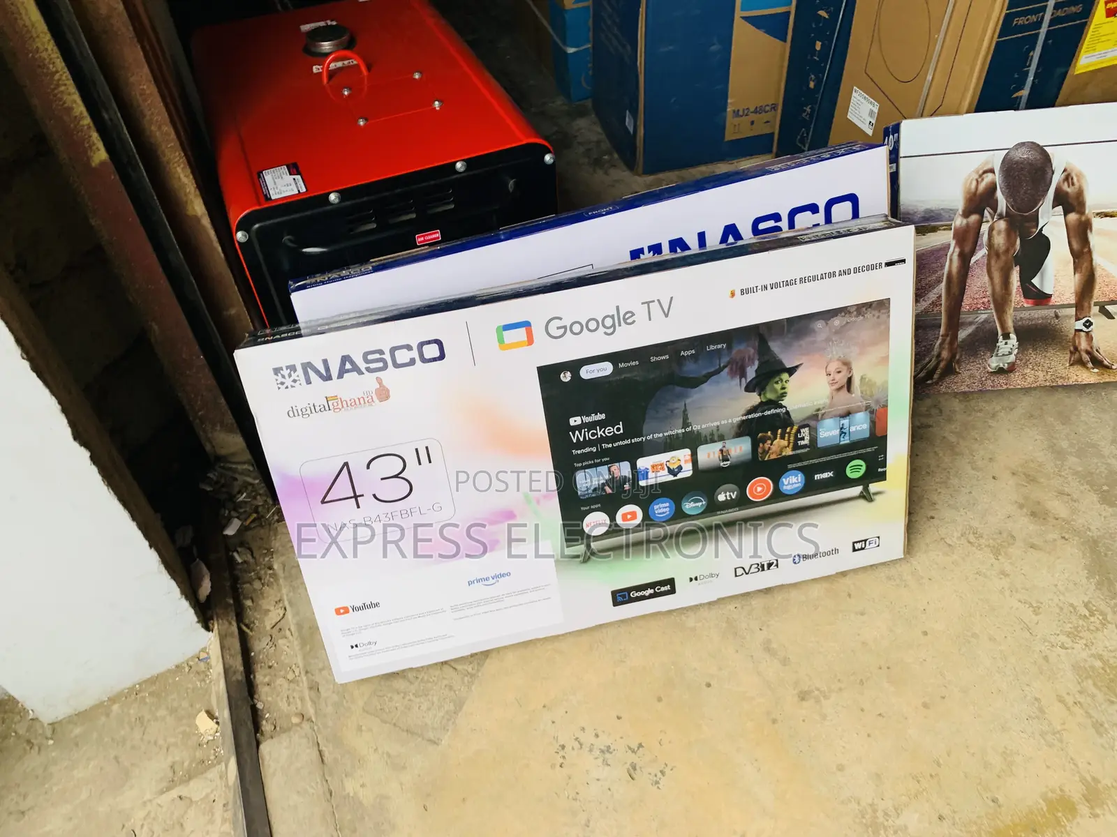 Hot  Deals on Nasco 43”smart Glossy TV