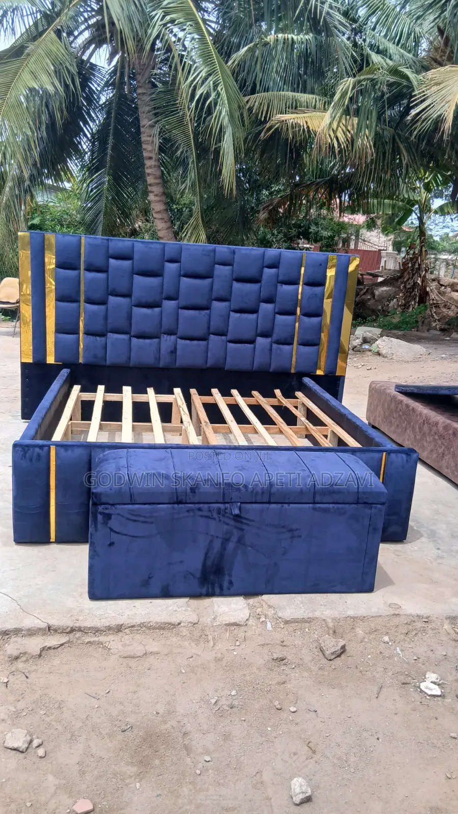 Queen Size Bed Frame and Ottoman Available